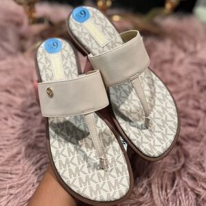 Michael Kors Beige and Brown Sandals